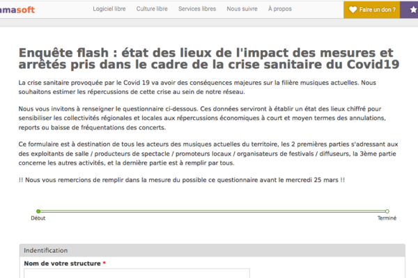 [Covid-19] Enquête flash auprès des adhérents